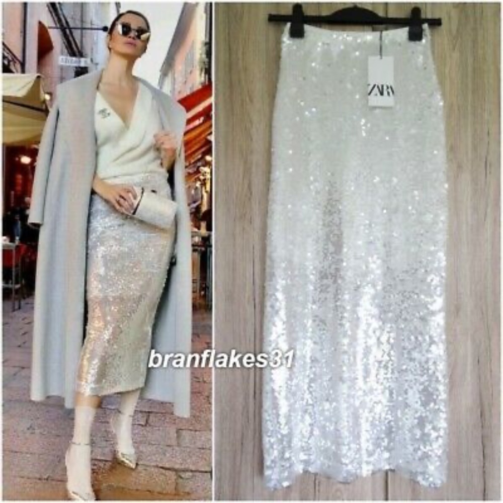 Zara Maxi Sequin Skirt